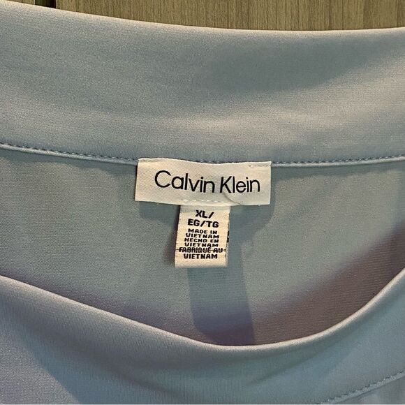 Calvin Klein Blue Square-neck Blouse XL - Picture 4 of 6